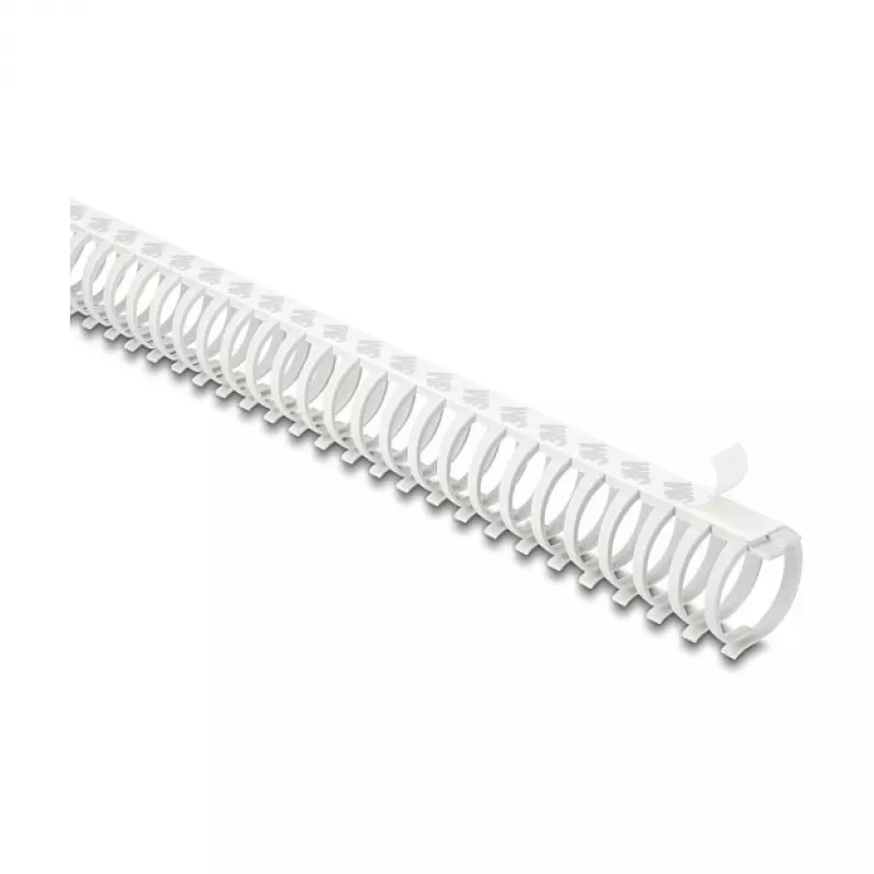 Delock Flexible Cable Duct Self-Adhesive Screwable 34 x 35 mm - Length 50 cm Grey