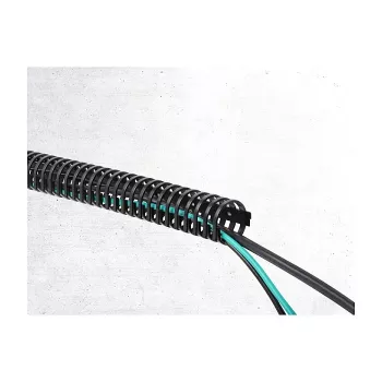 Delock elastīgs pašlīmējošs un skrūvējams kabeļu kanāls 45 x 46 mm - garums 50 cm melns
