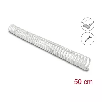 Delock Elastīgs pašlīmējošs un skrūvējams kabeļu kanāls 45 x 46 mm - garums 50 cm pelēks