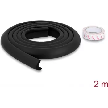 Delock putu malu aizsarglente 24 x 8 mm - garums 2 m, melna (18485)