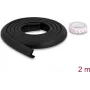 Delock putu malu aizsarglente 24 x 8 mm - garums 2 m, melna (18485)