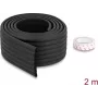 Delock putu malu aizsarglente rievota 80 x 8 mm - garums 2 m melna 18487