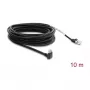 Delock GigE kameras kabelis RJ45 90° leņķī ar skrūvēm uz RJ45 Cat.6 S/FTP 10 m melns