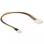 DeLOCK iekšējais barošanas adaptera kabelis 4-pin Molex female uz 4-pin Mini-Molex male, 5/12V, 30cm 85457
