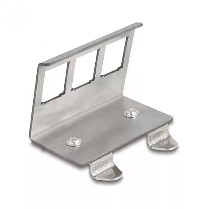 Delock Keystone metāla turētājs 3 portiem DIN sliedei (88139)