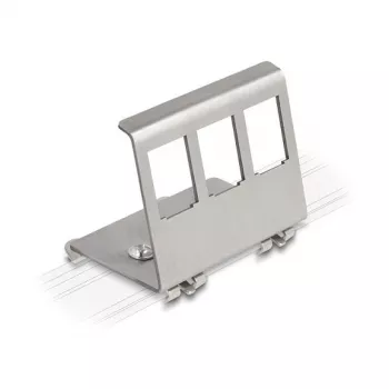 Delock Keystone metāla turētājs 3 portiem DIN sliedei (88139)