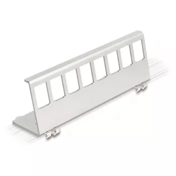 Delock Keystone metāla turētājs 8 portu DIN sliedei (90657)