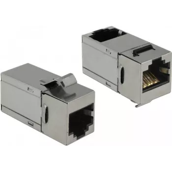 Delock Keystone modulis RJ45 sieviešu uz RJ45 sieviešu Cat.6 STP 90° 86371
