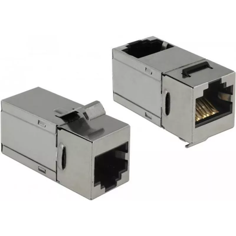 Delock Keystone modulis RJ45 sieviešu uz RJ45 sieviešu Cat.6 STP 90° 86371
