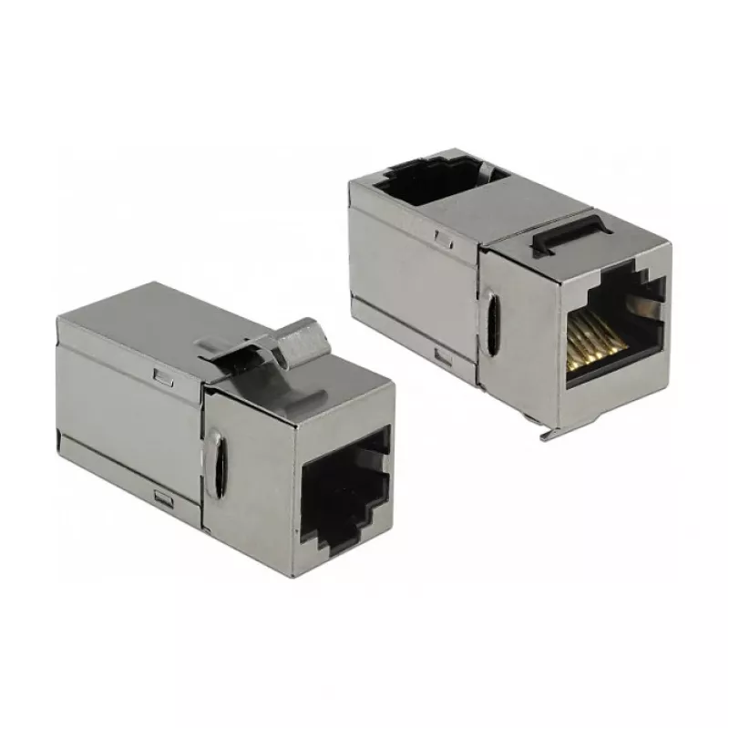 Delock Keystone modulis RJ45 sieviešu uz RJ45 sieviešu Cat.6 STP 90° 86371
