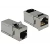 Delock Keystone modulis RJ45 sieviešu uz RJ45 sieviešu Cat.6 STP 90° 86371