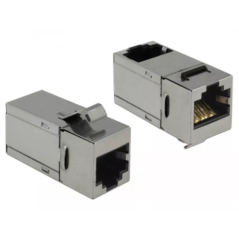 Delock Keystone modulis RJ45 sieviešu uz RJ45 sieviešu Cat.6 STP 90° 86371