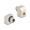 Delock M12 adapteris X-kodēts 8 kontaktu sievišķais uz RJ45 sievišķais Cat.6A STP metāls 60685