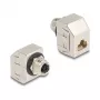 Delock M12 adapteris X-kodēts 8 kontaktu sievišķais uz RJ45 sievišķais Cat.6A STP metāls 60685