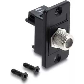 Delock panelī montējams F ligzda uz F ligzda adapteris melns 91188