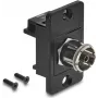 DELOCK Panel Mount IEC C14 male to F-Type female adapteris melns 91196