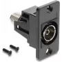 DELOCK Panel Mount IEC C14 uz F-Type Female adapteris melns 91195