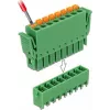 Delock PCB spaiļu bloku komplekts 8 kontakti 3,81 mm solis vertikāls zaļš (10 gabali) 65974