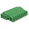 Delock PCB spaiļu bloku komplekts 8 kontakti 3,81 mm solis vertikāls zaļš (10 gabali) 65974
