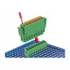Delock PCB spaiļu bloku komplekts 8 kontakti 3,81 mm solis vertikāls zaļš (10 gabali) 65974