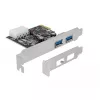 Delock PCI Express x1 kartes ar 2 x USB 3.2 Gen 1 Type-A, zema profila