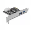 Delock PCI Express x1 kartes ar 2 x USB 3.2 Gen 1 Type-A, zema profila