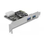 Delock PCI Express x1 kartes ar 2 x USB 3.2 Gen 1 Type-A, zema profila