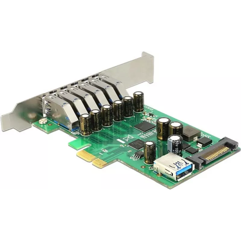 Delock PCI Express x1 kartes ar 6 x ārējām + 1 x iekšējo USB 3.0