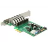 Delock PCI Express x1 kartes ar 6 x ārējām + 1 x iekšējo USB 3.0