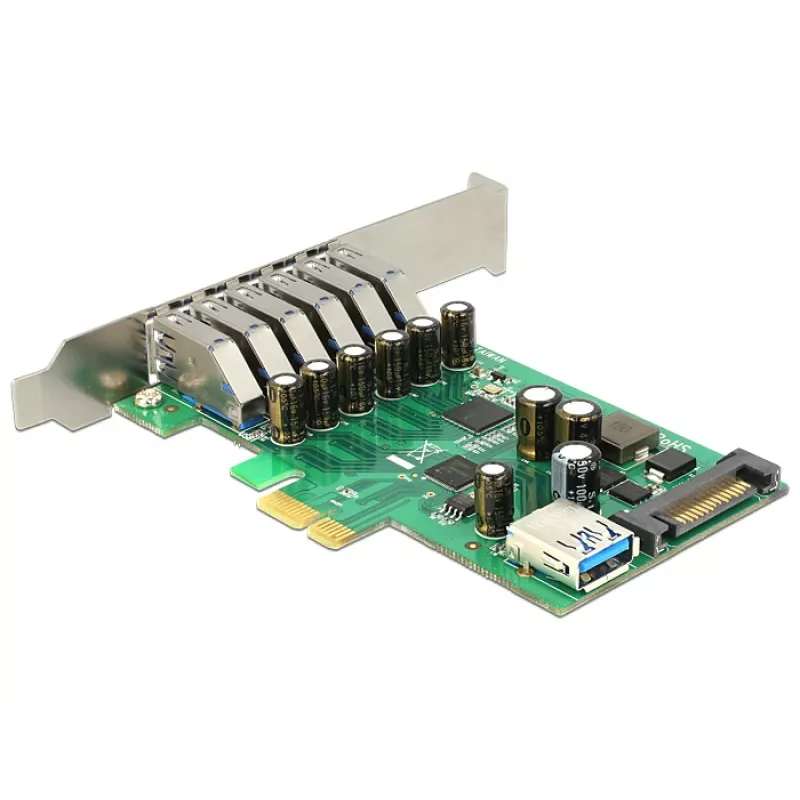 Delock PCI Express x1 kartes ar 6 x ārējām + 1 x iekšējo USB 3.0