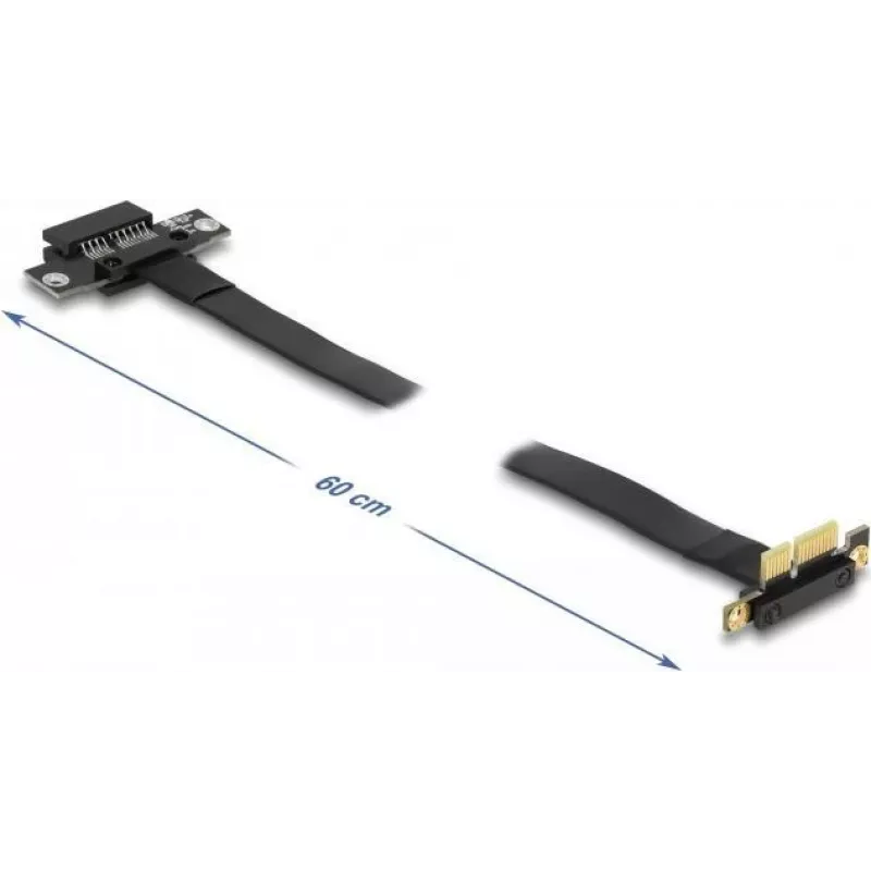 Delock PCI Express x1 paplašinājuma karte ar 90° leņķa savienotāju un 60 cm kabeli