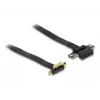 Delock PCI Express x1 paplašinājuma karte ar 90° leņķa savienotāju un 60 cm kabeli