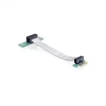 Delock PCI Express x1 uz x1 paplašinājuma karte ar elastīgu kabeli, 13 cm, kreisi orientēta