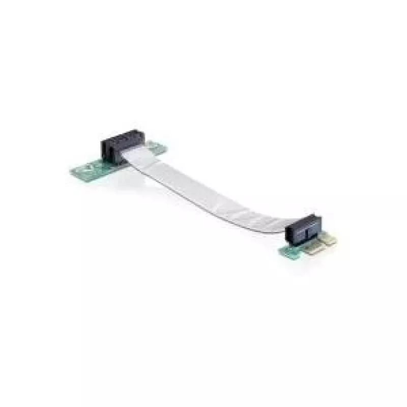 Delock PCI Express x1 uz x1 paplašinājuma karte ar elastīgu kabeli, 13 cm, kreisi orientēta
