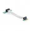 Delock PCI Express x1 uz x1 paplašinājuma karte ar elastīgu kabeli, 13 cm, kreisi orientēta