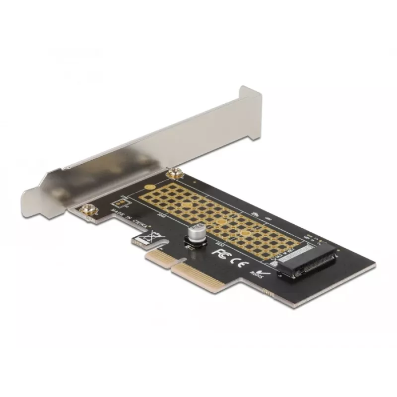 Delock PCI Express x4 kartes uz 1 x iekšējo NVMe M.2 Key M 80 mm - Low Profile formas faktors 90047