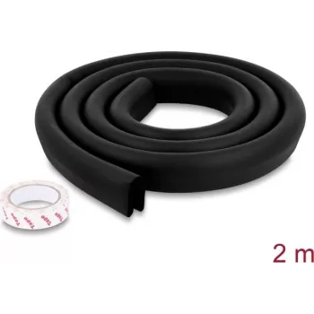 Delock PE putu malu aizsargprofils 35 x 12 mm, 2 m, melns 18486