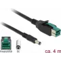 Delock Powered USB kabelis - USB PlusPower (12V) tēviņš uz DC 2,1/5,5mm tēviņš - 12V - 4m - melns