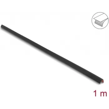 Delock PVC pašlīmējošs rievots malu aizsargprofils 25 x 25 mm, 1 m, melns 18490