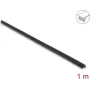 Delock PVC pašlīmējošs rievots malu aizsargprofils 25 x 25 mm, 1 m, melns 18490