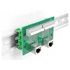 Delock RJ45 2 x Female to 2 x Terminal Block ar Push Button DIN sliedei, leņķveida (66995)