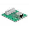 Delock RJ45 ligzda uz spaiļu bloku ar spiedpogu DIN sliedei 66992
