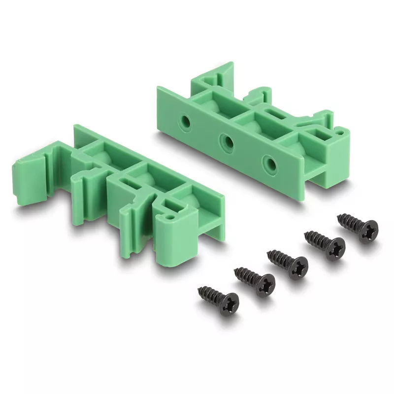 Delock RJ45 ligzda uz spaiļu bloku ar spiedpogu DIN sliedei 66992