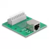 Delock RJ45 ligzda uz spaiļu bloku ar spiedpogu DIN sliedei 66992