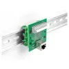Delock RJ45 ligzda uz spaiļu bloku ar spiedpogu DIN sliedei leņķveida (66993)