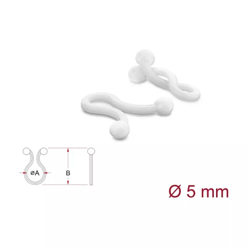 Delock Spirālveida kabeļu aptinums 5 mm caurspīdīgs, 100 gabali