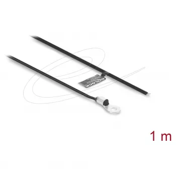 Delock temperatūras sensora kabelis M4 ar 2 atvērtiem kabeļu galiem PVC plakans B25/85 3435K 1 m