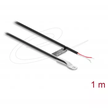 Delock temperatūras sensora kabelis M4 ar 2 atvērtiem kabeļa galiem PVC apaļš B25/85 3435K 1 m