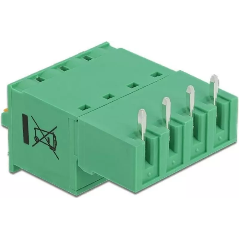 Delock spaiļu bloka komplekts PCB 4 kontaktu 5,08 mm solis horizontāls 66506
