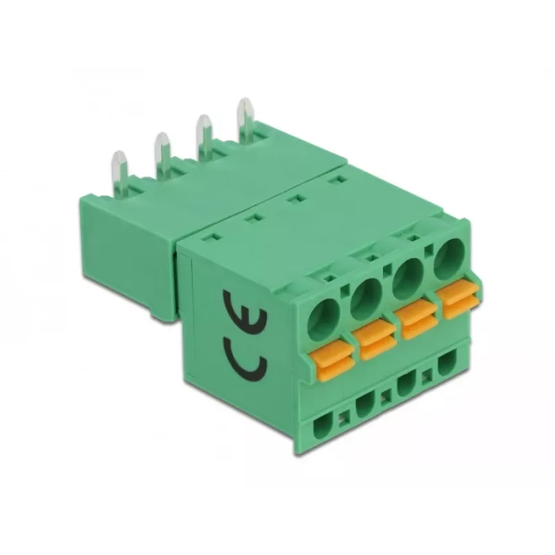 Delock spaiļu bloka komplekts PCB 4 kontaktu 5,08 mm solis horizontāls 66506